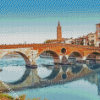 Verona Italy Ponte Pietra diamond painting