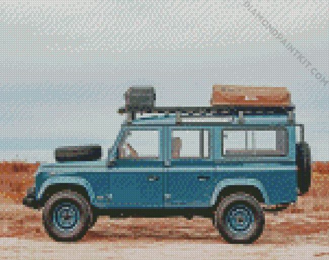 Vinatage Land Rover diamond painting