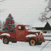 Vintage christmas truck diamond painting