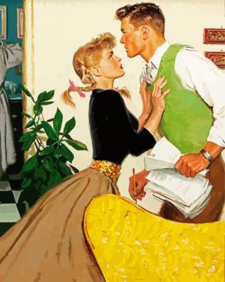 Vintage Young Couple diamond painting