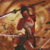 Warrior Girl With Katana diamond painting