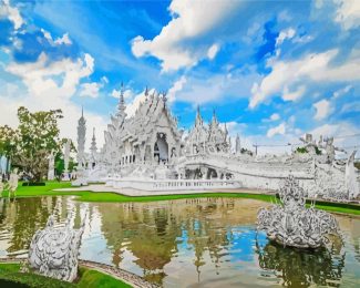 Wat Rong Khun White Temple Thailand diamond painting