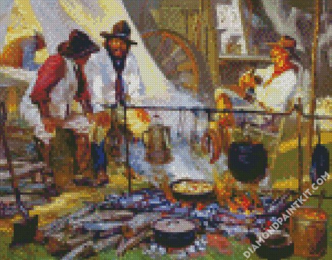 Western Cowboys Camp diamond painting