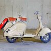 White Lambretta Scooter diamond painting