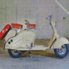 White Lambretta Scooter diamond painting