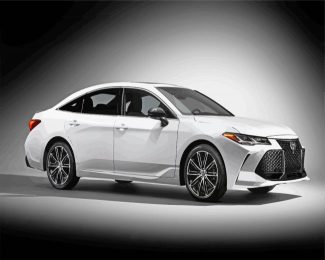 White Toyota Avalon diamond painting