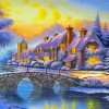 Winter Landscape House diamond painting