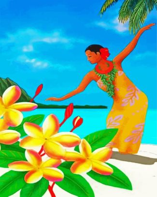 Woman With Lei diamond painting