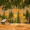 Wooden Cabin In Fall diamond painting