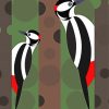 Woodpeckers Illustration diamond painting