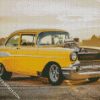 Yellow 57 Chevy diamond painting