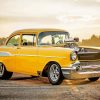 Yellow 57 Chevy diamond painting