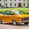 Yellow Vintage Skoda Car diamond painting