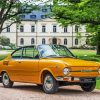 Yellow Vintage Skoda diamond painting