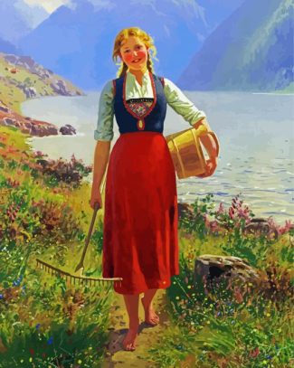 Young Norwegian Girl diamond painting