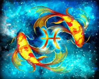 Zodiac Pisces diamond painting