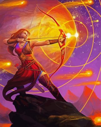 Zodiac Sagittarius Sign diamond painting