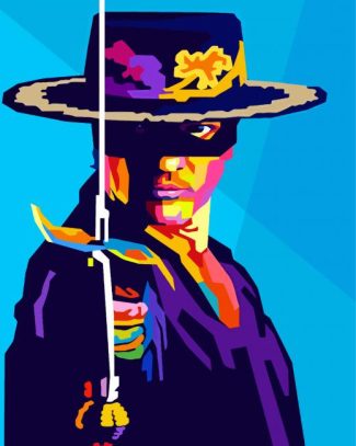 Zorro Pop Art diamond painting