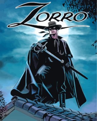 Zorro Superhero diamond painting