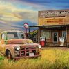 Abandoned Dodge Truck And Gas Station Randall diamond painting