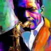 Abstract Man Playing Saxophone diamond painting