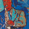 Abstract Saxophone Man diamond painting