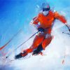 Abstract Skier diamond painting