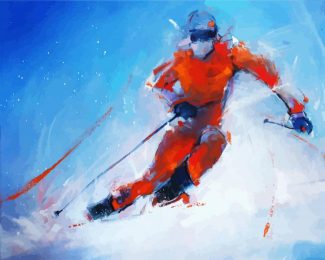 Abstract Skier diamond painting