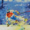 Abstract Snow Skiing diamond painting