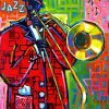 Abstract Trombone diamond painting