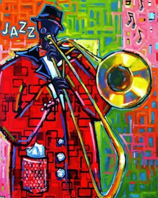 Abstract Trombone diamond painting