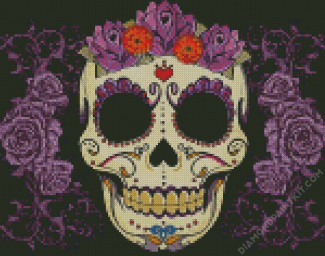 Aesthetic Sugar Skull diamond painting