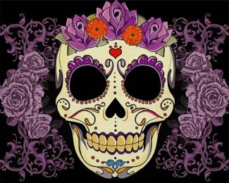 Aesthetic Sugar Skull diamond painting