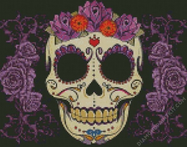 Aesthetic Sugar Skull diamond painting