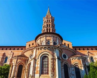 Aesthetic Basilique Saint Sernin Toulouse diamond painting