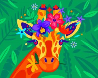 Aesthetic Giraffe diamond painting