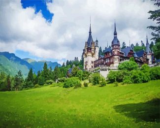 Aesthetic Peles Castle Sinaia diamond painting