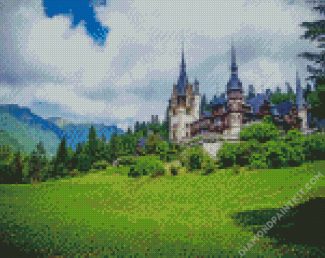 Aesthetic Peles Castle Sinaia diamond painting