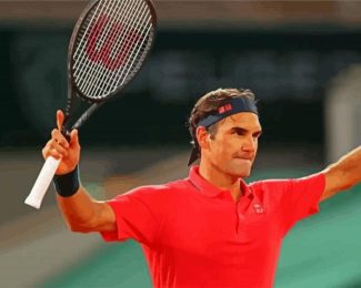 Aesthetic Roger Federer diamond painting