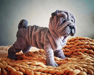 Aesthetic Sharpei diamond painting