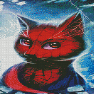 Aesthetic Spider Cat Art diamond painting