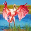 Aesthetic Spoonbill Pink Bird diamond painting