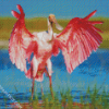 Aesthetic Spoonbill Pink Bird diamond painting