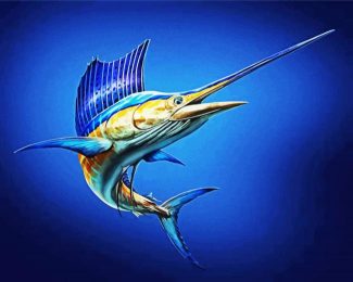 Aesthetic Swordfish diamond painting