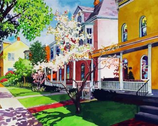 Aesthetic Town House diamond painting