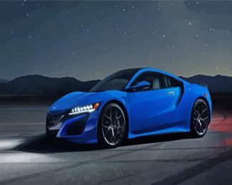 Aesthetic Blue Acura NSX diamond painting