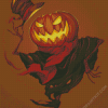 Aesthetic Pumpkin Head Scarecrow diamond painting