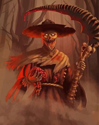 Aesthetic Scary Scarecrow diamond painting