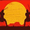 Aesthetic Silhouette Samurais diamond painting