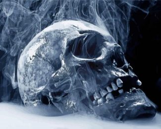 Aesthetic Skull Smoke diamond painting